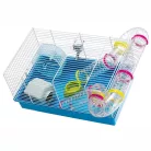 Ferplast Paula | Klasszikus hörcsögketrec külső csőrendszerrel és felszereléssel – 46 × 29,5 × 24,5 cm