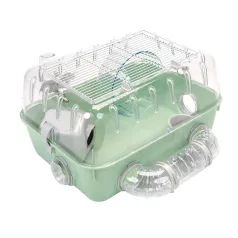   Ferplast Combi 1 | Moduláris hörcsögketrec átlátszó tetővel és teljes felszereléssel – 40,5 × 29,5 × 22,5 cm
