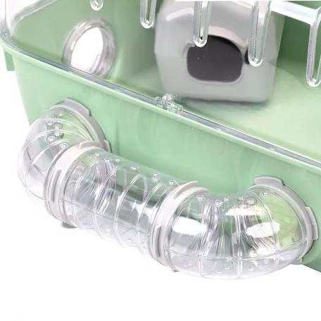 Ferplast Combi 1 | Moduláris hörcsögketrec átlátszó tetővel és teljes felszereléssel – 40,5 × 29,5 × 22,5 cm