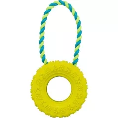   Trixie Tire on a Rope | Natúr gumi játék (kerék kötéllel) kutyák részére - 15/31 cm