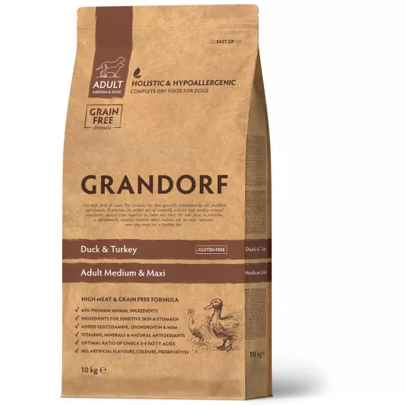 GRANDORF Duck and Sweet Potato Adult Medium and Maxi 10 Kg száraz kutyatáp
