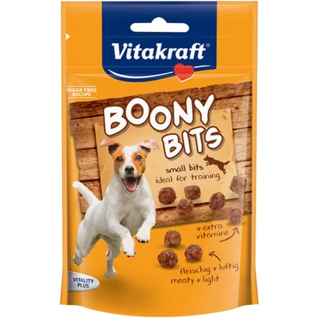 Vitakraft Boony Bits | Húsos jutalomfalat falatkák marhával, baromfival és sertéssel kistestű kutyák részére – 55 g