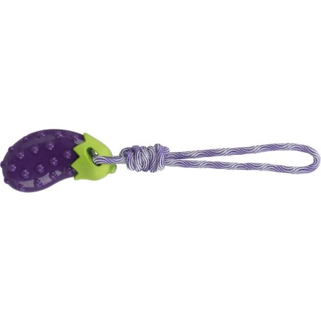 Trixie Aubergine on a Rope | Játék (padlizsán, kötélen) kutyák részére - 20x39 cm