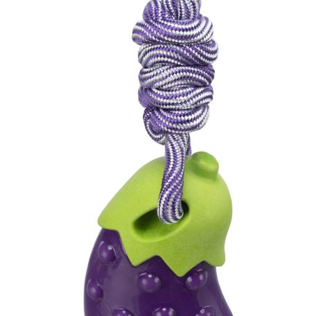 Trixie Aubergine on a Rope | Játék (padlizsán, kötélen) kutyák részére - 20x39 cm