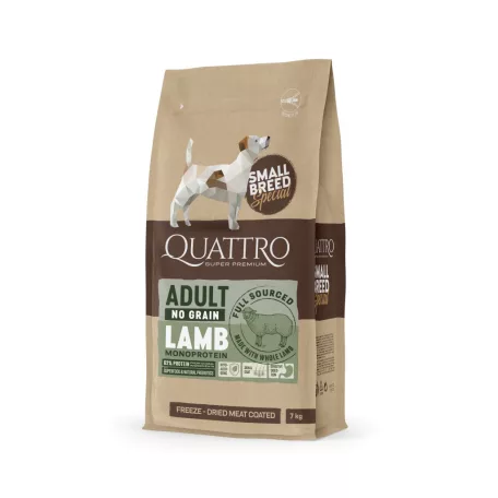 QUATTRO Hypoallergenic SMALL BREED ADULT LAMB kutyatáp 7 kg