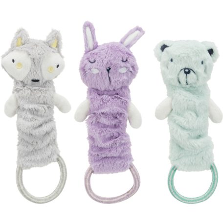 Trixie Junior Dangling Toy | Játék plüssből (farkas, nyuszi vagy maci) kutyák részére - 33 cm