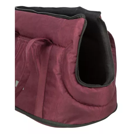 Trixie | Riva Bag | kényelmes, jól szellőző szállítótáska kutyáknak – bordó, 26 × 30 × 45 cm, max. 7 kg