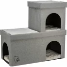 Trixie Kimy | Extra tágas szövet macskabújó és design kuckó – 76 × 72 × 37 cm, világosszürke