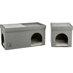   Trixie Kimy | Extra tágas szövet macskabújó és design kuckó – 76 × 72 × 37 cm, világosszürke