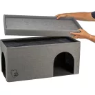 Trixie Kimy | Extra tágas szövet macskabújó és design kuckó – 76 × 72 × 37 cm, világosszürke