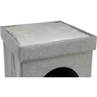 Trixie Kimy | Extra tágas szövet macskabújó és design kuckó – 76 × 72 × 37 cm, világosszürke