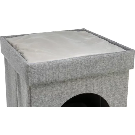 Trixie Kimy | Extra tágas szövet macskabújó és design kuckó – 76 × 72 × 37 cm, világosszürke