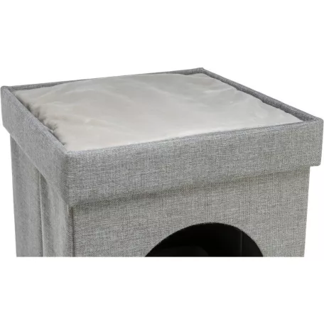 Trixie Kimy | Extra tágas szövet macskabújó és design kuckó – 76 × 72 × 37 cm, világosszürke