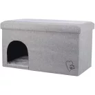 Trixie Kimy Cave | Bújó (világosszürke) kutyák és macskák részére - 72x40x40 cm