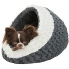 Trixie Kaline Cave | Plüss barlang (szürke,fehér) kutyák részére - 35x26x41 cm