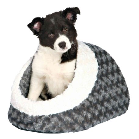 Trixie Kaline Cave | Plüss barlang (szürke,fehér) kutyák részére - 35x26x41 cm