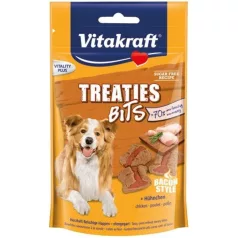   Vitakraft | Treaties Bits | Puha húsos jutalomfalat csirkével és baconnel kistestű kutyáknak – 120 g