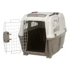 Trixie | Transport Box Skudo | biztonságos, jól szellőző szállítóbox kutyáknak – tópszín/homok, (S–M), 48 × 51 × 68 cm, max. 30 kg