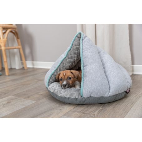 Trixie junior bed | Gúla alakú párna (szürke/világos lila) kutyák részére - 45x30x40 cm