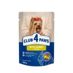 CLUB 4 PAWS Premium Nyúl Szószban Nedves Kutyaeledel 100 g