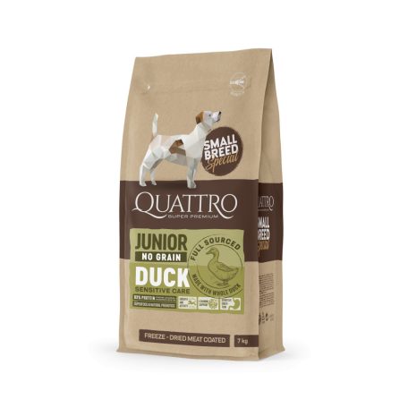 QUATTRO Hypoallergenic SMALL BREED JUNIOR DUCK kutyatáp 7kg