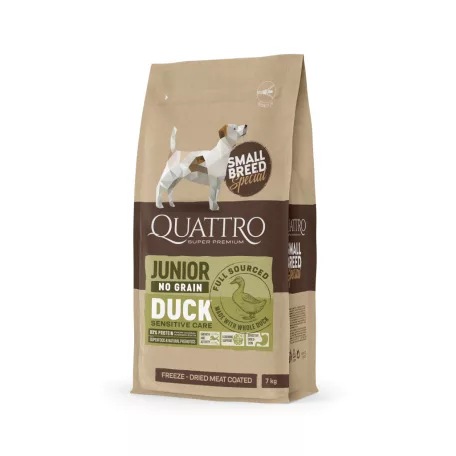 QUATTRO Hypoallergenic SMALL BREED JUNIOR DUCK kutyatáp 7kg