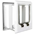 Trixie 4-Way Flap Door | Elektromágneses kutya- és macskaajtó – 21,1 × 24,4 cm, fehér