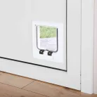 Trixie 4-Way Flap Door | Elektromágneses kutya- és macskaajtó – 21,1 × 24,4 cm, fehér