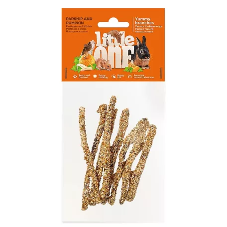 Little One Yummy ágacskák paszternákkal és sütőtökkel. Rágcsálnivaló minden kisemlős számára, 35 g