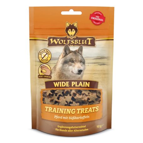 Wolfsblut Wide Plain Training Treats Lóhús Édesburgonyával Snack kutyáknak 70 g
