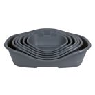  Trixie Sleeper Plastic Bed | Műanyag fekhely (sötétszürke) kutyák részére - 53x80 cm