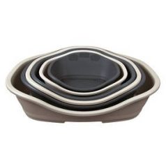   Trixie Sleeper Plastic Bed | Műanyag fekhely (sötétszürke) kutyák részére - 78x96 cm