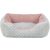 Trixie Kaline Mio | Extra méretű peremes fekvőhely macskáknak és kutyáknak – 80 × 65 cm, szürke/rózsaszín