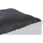 Trixie Kaline Mio | Extra méretű peremes fekvőhely macskáknak és kutyáknak – 80 × 65 cm, szürke/rózsaszín