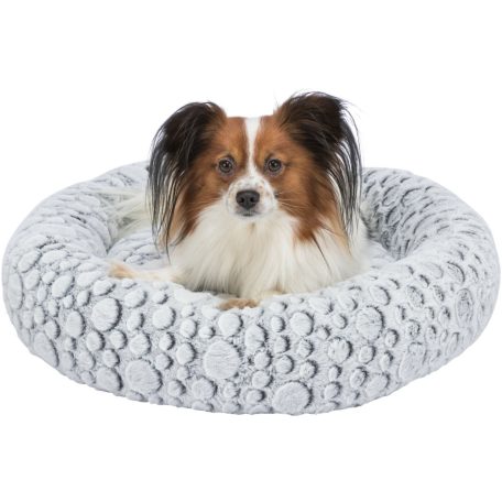 Trixie Mila Bed | Kerek, peremes fekhely (fehér/szürke) kutyák részére - 60 cm