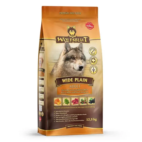 Wolfsblut Wide Plain Adult Lóhús Édesburgonyával száraz kutyatáp 12,5 kg