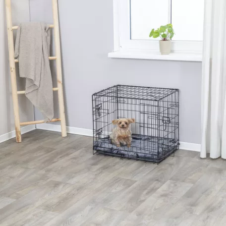 Trixie | Home Kennel "S" | összecsukható fém szobakennel kutyáknak – fekete, (S), 64 × 54 × 48 cm