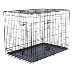   Trixie | Home Kennel | összecsukható fém szobakennel kutyáknak – fekete, (M), 78 × 62 × 55 cm