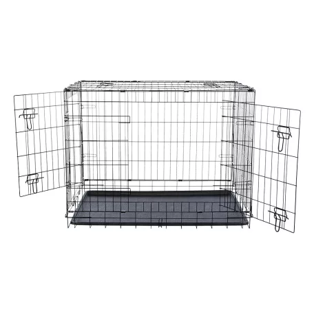 Trixie | Home Kennel | összecsukható fém szobakennel kutyáknak – fekete, (M), 78 × 62 × 55 cm
