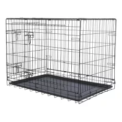   Trixie | Home Kennel "M-L" | összecsukható fém szobakennel kutyáknak – fekete, (M–L), 93 × 69 × 62 cm