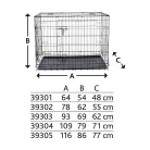 Trixie | Home Kennel "M-L" | összecsukható fém szobakennel kutyáknak – fekete, (M–L), 93 × 69 × 62 cm