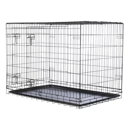 Trixie | Home Kennel "L" | összecsukható fém szobakennel kutyáknak – fekete, (L), 109 × 79 × 71 cm