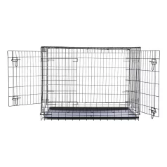   Trixie | Home Kennel "L" | összecsukható fém szobakennel kutyáknak – fekete, (L), 109 × 79 × 71 cm