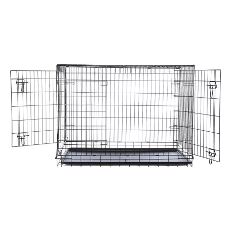 Trixie | Home Kennel "L" | összecsukható fém szobakennel kutyáknak – fekete, (L), 109 × 79 × 71 cm