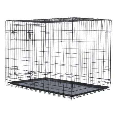 Trixie | Home Kennel "XL" | összecsukható fém szobakennel kutyáknak – fekete, (XL), 116 × 86 × 77 cm
