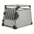 Trixie | Transport Box | biztonságos, jól szellőző szállítóbox kutyáknak – világosszürke/ezüst, (M–L), 60 × 65 × 86 cm, max. 30 kg