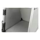 Trixie | Transport Box | biztonságos, jól szellőző szállítóbox kutyáknak – világosszürke/ezüst, (M–L), 60 × 65 × 86 cm, max. 30 kg
