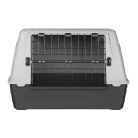 Trixie | Journey Transport Box | biztonságos, jól szellőző szállítóbox kutyáknak – fekete/szürke, (S–M), 77 × 51 × 43 cm