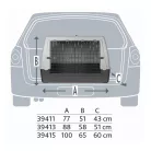Trixie | Journey Transport Box | biztonságos, jól szellőző szállítóbox kutyáknak – fekete/szürke, (M), 88 × 58 × 51 cm