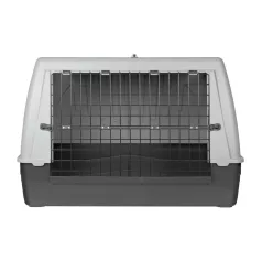   Trixie | Journey transport box | biztonságos, jól szellőző szállítóbox kutyáknak – fekete/szürke, (M–L), 100 × 65 × 60 cm
